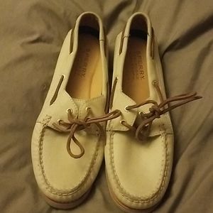 Sperry topsider gold club leather loafers